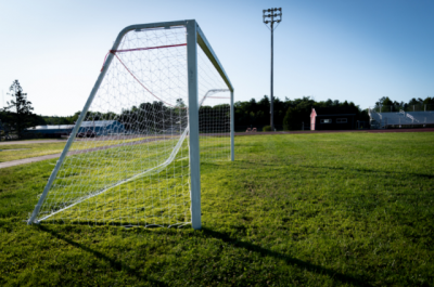 soccer goal net and field