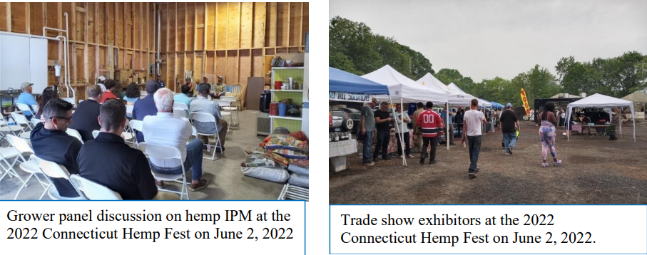 Grower panel discussion and Trade Show exhibitors at Hemp Fest