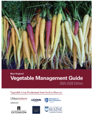 Image of the physical copy of the New England Vegetable Management Guide